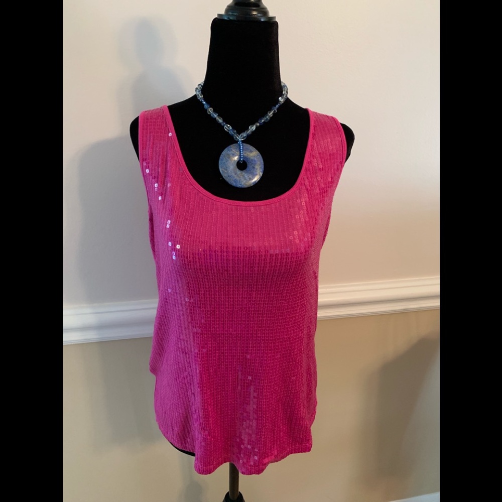 NY & Co sequin tank-sz L (necklace not included)